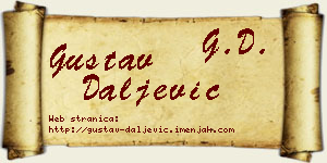 Gustav Daljević vizit kartica